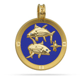 Yellowfin Tuna Compass Medallion II Pendant